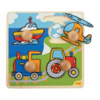 Bigjigs Vkladacie puzzle doprava – náhľad 1