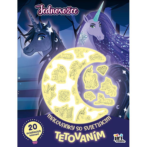 Maľovanky so svietiacim tetovaním Jednorožce