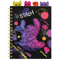Zápisník špirálový A5 so záložkami Stitch Black – náhľad 1