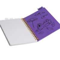 Zápisník špirálový A5 so záložkami Stitch Black – náhľad 3