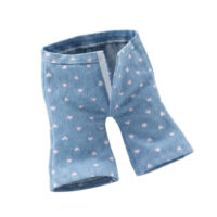 Lucky Kitty Set oblečenia pre mačičku - Denim Hearts – náhľad 3