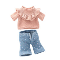 Lucky Kitty Set oblečenia pre mačičku - Denim Hearts – náhľad 1