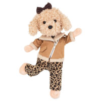 Lucky Doggy Plyšový psík Pudlík - Fendy Leopard Outfit – náhľad 2