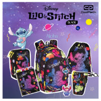 Zápisník špirálový A5 so záložkami Stitch Black – náhľad 2