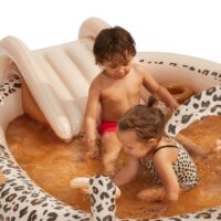 Nafukovací bazén so šmykľavkou Beige Leopard 210 cm – náhľad 3