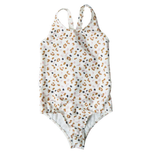 Plavky s UPF 50+ Beige Leopard