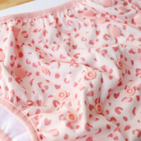 Plavky pre bábätká s UPF 50+ Old pink Leopard – náhľad 2