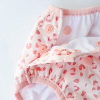 Plavky pre bábätká s UPF 50+ Old pink Leopard – náhľad 3