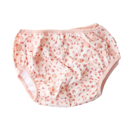 Plavky pre bábätká s UPF 50+ Old pink Leopard