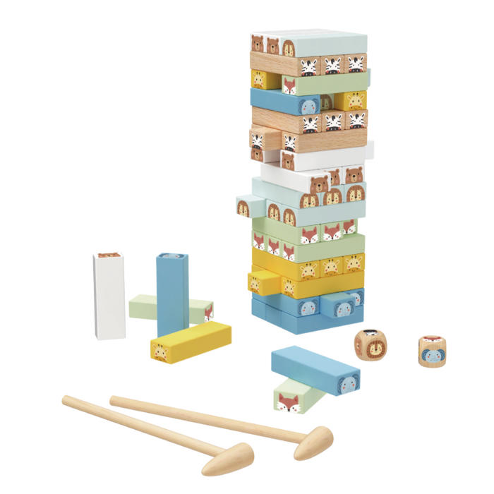 Jenga Zvieratká Pastel
