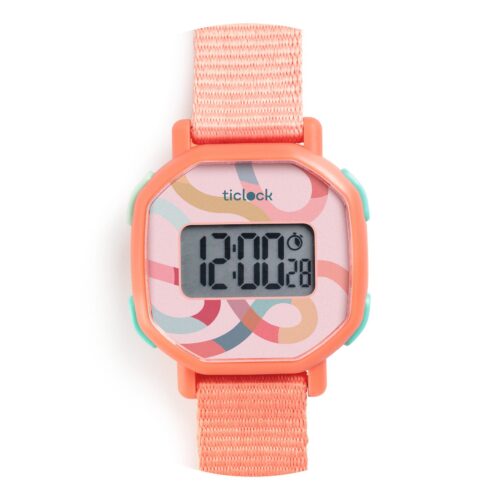 Náramkové digitálne hodinky Ticlock Pastelová špirála