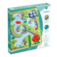 Magnetický drevený labyrint Žabka – náhľad 1