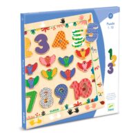 Edukačné puzzle s číslami a zvieratkami – náhľad 1
