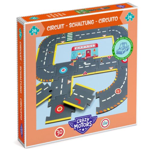 Crazy Motors Mestský okruh (Obrovské puzzle – 26 ks)