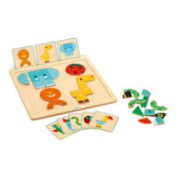 Magnetické puzzle Tváre zvieratiek GeoBasic – náhľad 2