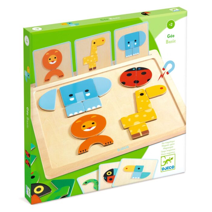 Magnetické puzzle Tváre zvieratiek GeoBasic