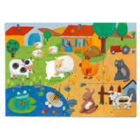 Obrovské hmatové puzzle Farma 12 ks – náhľad 2