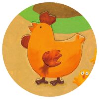 Obrovské hmatové puzzle Farma 12 ks – náhľad 3