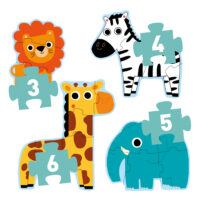 Primo puzzle 4 Zvieratká v džungli 18 ks – náhľad 3