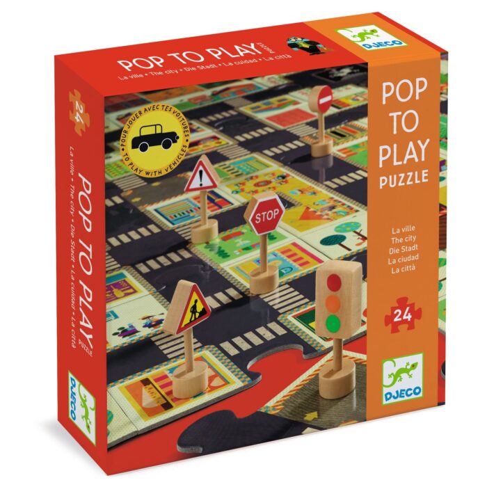Skladacia puzzle dráha na hranie Mesto