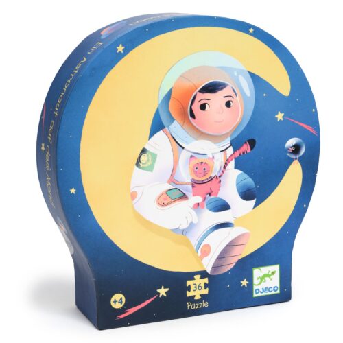 Siluetové puzzle Astronaut na Mesiaci 36 ks