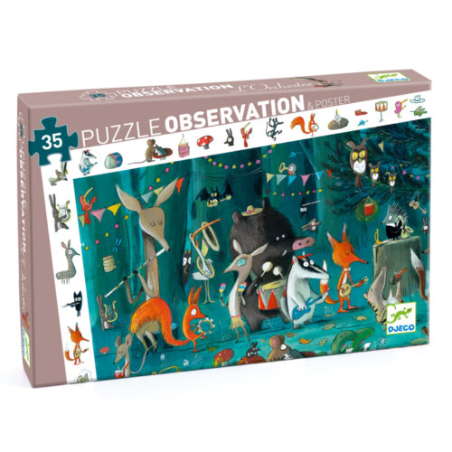 Objavovacie puzzle Lesný Orchester 35 ks