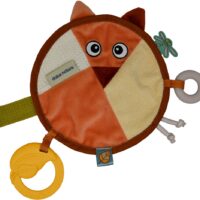 Senzorická hračka Líška a prívesok na cumlík s hryzátkom – náhľad 2