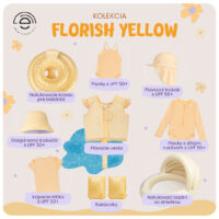 Plavky s UPF 50+ Florish yellow – náhľad 3