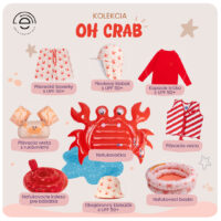 Plavkový klobúk s ochranou krku s UPF 50+ Oh Crab – náhľad 2