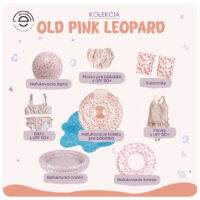 Plavky s UPF 50+ Old pink Leopard – náhľad 2