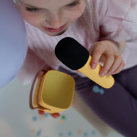 Bluetooth Karaoke set mikrofón a reproduktor Žltý – náhľad 3