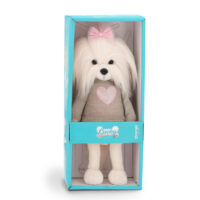 Lucky Doggy Plyšový psík Maltézska fenka - Mimi Pink Heart – náhľad 2