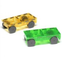 Magnetická stavebnica Cars 2 diely Green/yellow – náhľad 2
