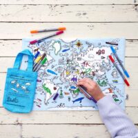 Prestieranie na vyfarbenie World map Vymaľuj a oper – náhľad 3