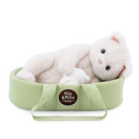 Milo&Millie Plyšová mačička Millie v zelenej taške 40 cm – náhľad 1
