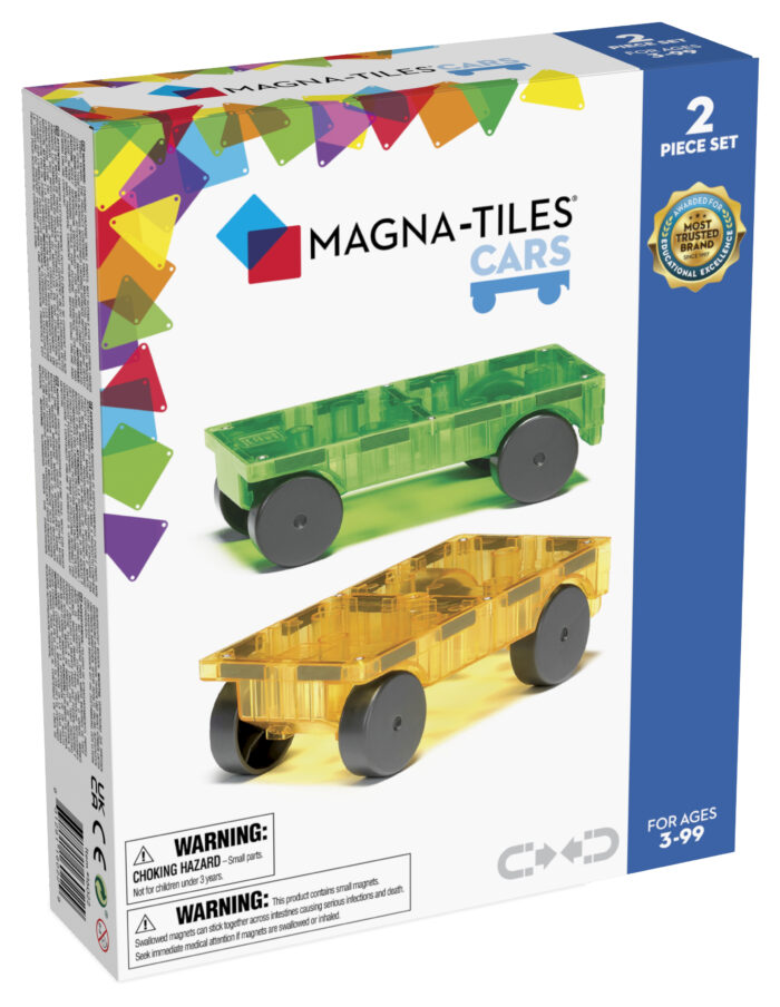 Magnetická stavebnica Cars 2 diely Green/yellow
