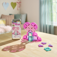 Magnetická stavebnica microMAGS Heart to Heart Travel Set 26 dielov – náhľad 2
