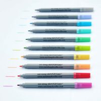 Obojstranné fixky s dvojitým hrotom vyprateľné 10 ks Pastel – náhľad 2