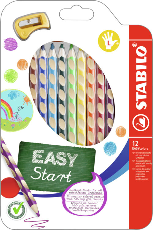 Pastelky trojhranné Pre ľavákov 12 ks