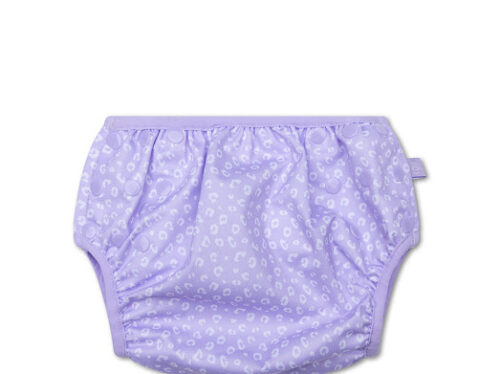 Plavky pre bábätká s UPF 50+ Lila Leopard