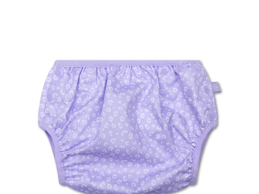 Plavky pre bábätká s UPF 50+ Lila Leopard
