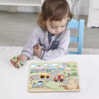 Puzzle so zvukmi Dopravné prostriedky Pastel – náhľad 2