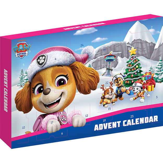 Adventný kalendár Labková patrola ružový