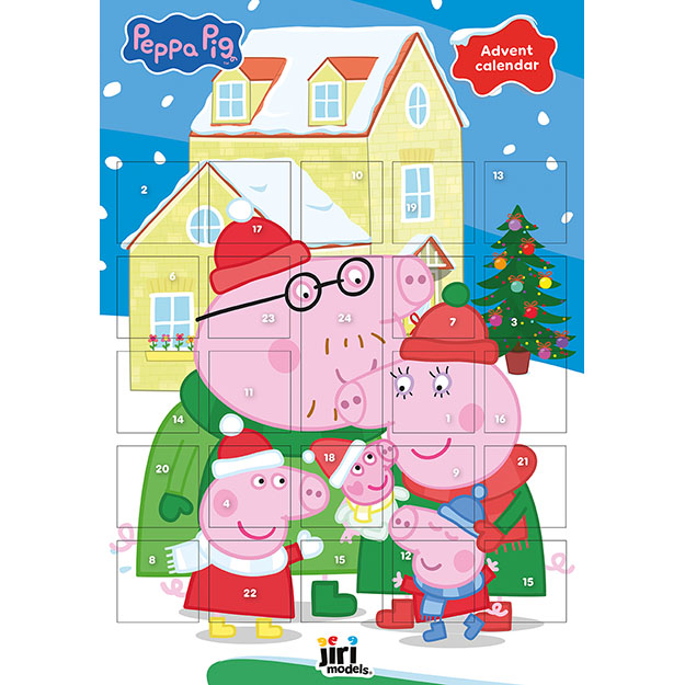 Adventný kalendár so samolepkami Prasiatko Peppa