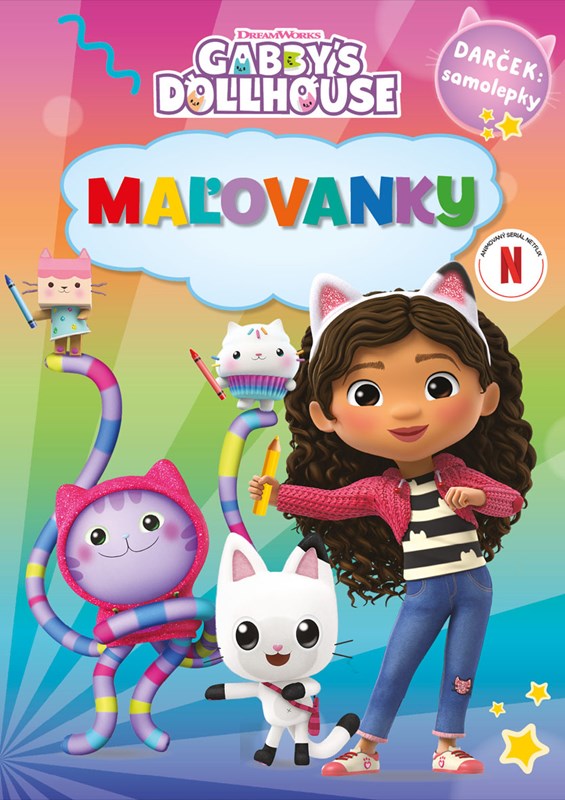 Gabby's Dollhouse Maľovanky so samolepkami