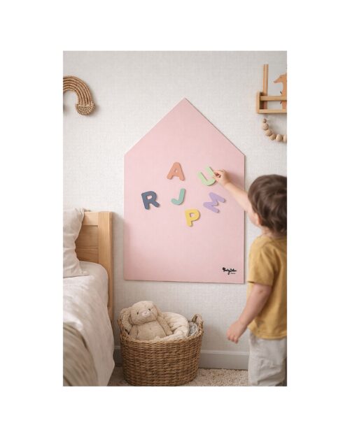 MagneKids Magnetická nástenná tabuľa Domček Staroružová 70 x 44 cm