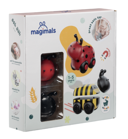 Magnetické zvieratká Magimals Wheely Lienka / Včela