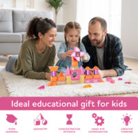Magnetická stavebnica Cubo Clics Princess set 62 ks – náhľad 2