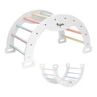 Montessori Hojdací oblúk Rainbow Cotton Candy – náhľad 1