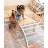 Montessori Šmykľavka Rainbow z brezového dreva – náhľad 3